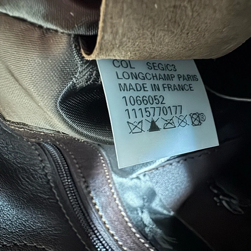 Longchamp Rust 3D Leather Tote Crossbody Bag